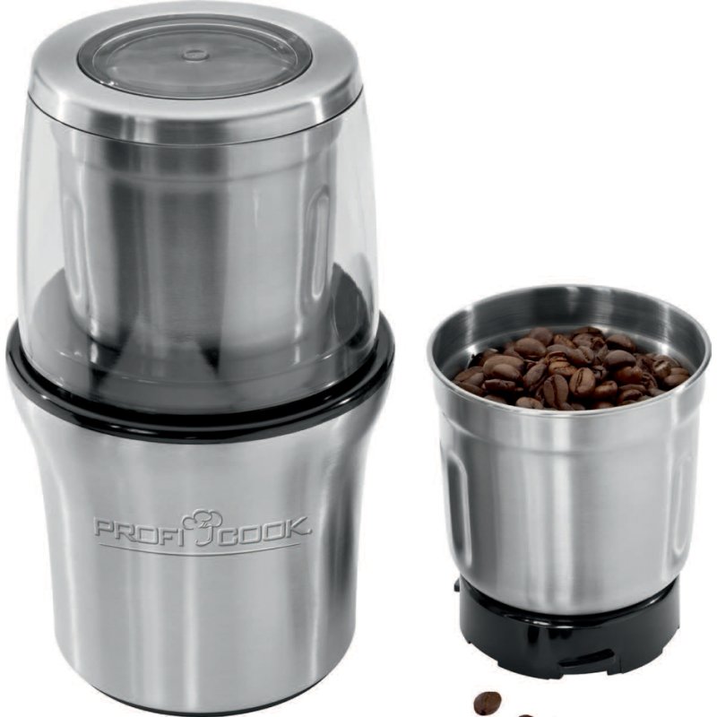 PROFI COOK moulin à café PC-KSW 1021, argent, capacité 85 g, 200 W